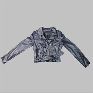 BlankNYC Navy Faux Leather Jacket